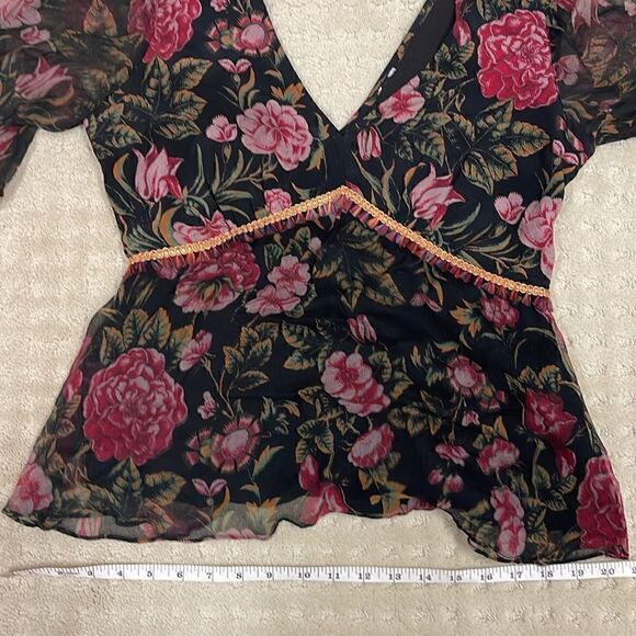 Anthropologie Flowered Blouse, Women’s Size Small - Picture 4 of 7